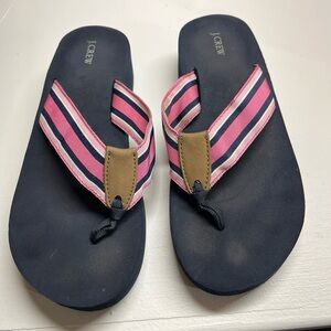 J. Crew‎ Pink and Navy Sandals
